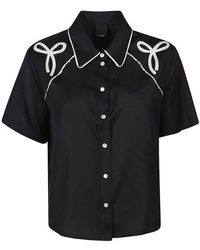 Pinko - Bow Pattern Short-sleeved Shirt - Lyst