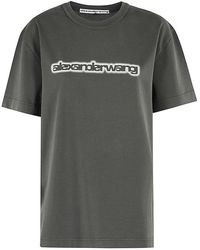 Alexander Wang - Short Sleeve Tee With Halo Glow Graphic - Lyst