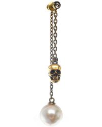 Alexander McQueen - Pedenti Earrings With Skull Chain - Lyst