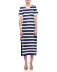 Barrie - Striped Short-sleeve Dress - Lyst