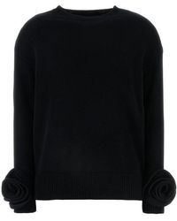 Valentino - Rose Embellished Crewneck Jumper - Lyst