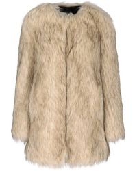 Khaite Remy Faux Fur Coat - Natural