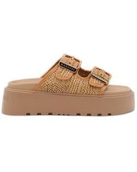 Casadei - Interwovened Open Toe Sandals - Lyst
