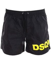 DSquared² - Logo Printed Drawstring Swim Shorts - Lyst
