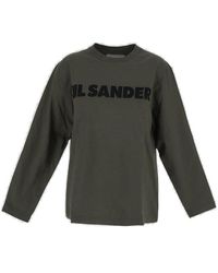 Jil Sander - Logo Printed Crewneck T-shirt - Lyst