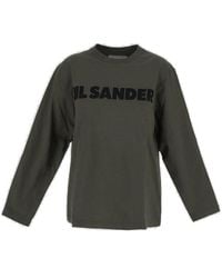 Jil Sander - Logo Printed Long-sleeved T-shirt - Lyst
