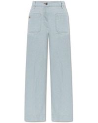 Victoria Beckham - Jeans With Logo - Lyst