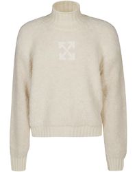 Off-White c/o Virgil Abloh Arrows Turtleneck Knit Sweater - White
