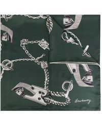 Burberry - Knight-printed Square Scarf - Lyst