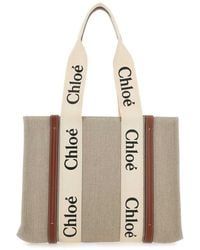 Chloé - Canvas Medium Woody Shopping Bag - Lyst