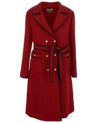 Gucci - Wool Doulbe-breasted Coat - Lyst