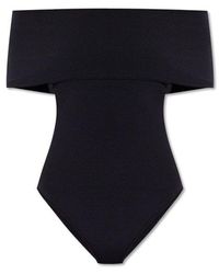 Bottega Veneta - Stretch Nylon Off-the-shoulder Swimsuit - Lyst