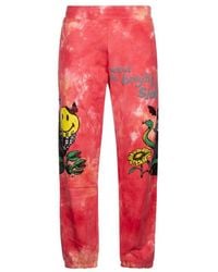 Market - Smiley Look At The Bright Side Tie-dyed Track Trousers - Lyst