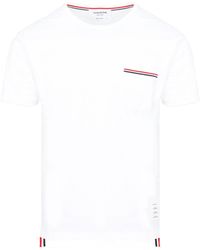 Thom Browne Straight Hem Crewneck T-shirt - White