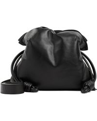 Loewe Flamenco Padded Drawstring Shoulder Bag - Black