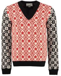 Gucci - V-neck Wool Sweater - Lyst