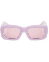 The Attico Marfa Rectangular-frame Sunglasses - Pink