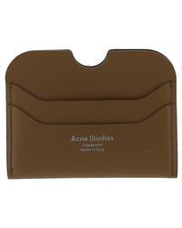 Acne Studios - Logo Printed Cut-out Detailed Cardholder - Lyst