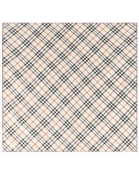 Burberry - Check Printed Square Scarf - Lyst