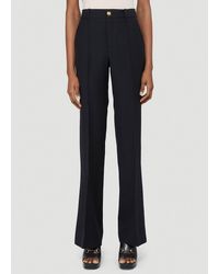 Gucci High Waisted Flare Trousers - Black