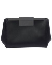 Max Mara - Logo Engraved Clutch Bag - Lyst