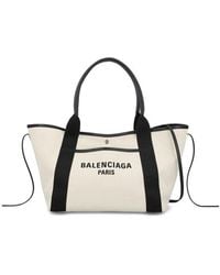 Balenciaga - Canvas Leather-Trim Tote Bag - Lyst