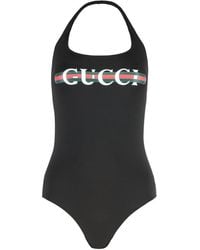 Gucci - Sparkling Jersey Swimsuit With Print - Lyst
