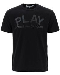 COMME DES GARÇONS PLAY - Comme Des Garcons Play Logo Print T-Shirt - Lyst