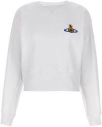Vivienne Westwood - Logo Embroidery Sweatshirt White - Lyst