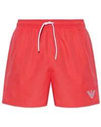Emporio Armani Swimming Shorts - Red