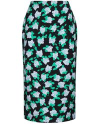 Kara leather clearance pencil skirt green