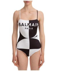 Balmain Swimsuit Swimming Costume Swimwear - Black
