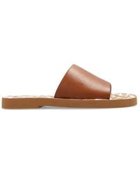 See By Chloé - Leather-strap Flat Slides - Lyst