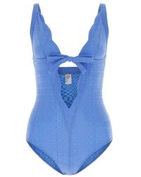 Lisa Marie Fernandez - Scallop Bow Detailed Sleeveless Swimsuit - Lyst
