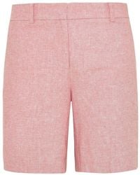 MICHAEL Michael Kors - Powder Pink Linen Blend Shorts - Lyst