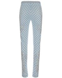 Versace - Check-printed Trousers - Lyst