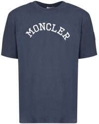 Moncler - Embroidered Crewneck Tee - Lyst