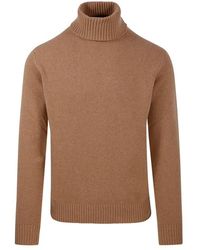 Roberto Collina - High Neck Knitted Sweater - Lyst