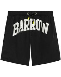Barrow - Logo Printed Drawstring Swim Shorts - Lyst