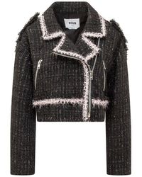MSGM - Jacket With Zip - Lyst