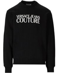 Versace - Black Sweatshirt With Logo - Lyst