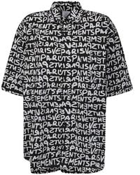 Vetements - All-over Logo Printed Short Sleeved Shirt - Lyst