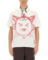 Our Legacy - Graphic Print T-Shirt With Sun Motif - Lyst