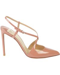 Francesco Russo Cross Strap Heeled Pumps - Pink