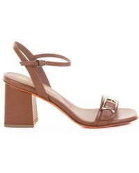 Santoni - Buckle Detailed Open Toe Sandals - Lyst