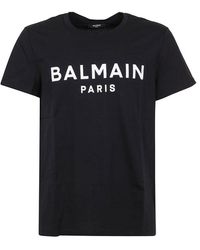 Balmain Printed T-shirt - Straight Fit - Black