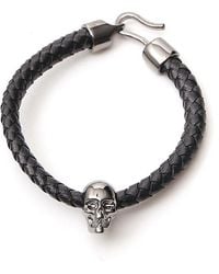 Alexander McQueen Skull Woven Bracelet - Metallic