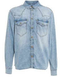 Versace - Western-style Button-up Denim Shirt - Lyst