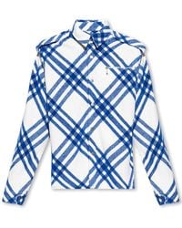 Burberry - Plaid-check Long Sleeved Buttoned Shirt Jacket - Lyst