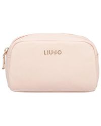 Liu Jo - Logo Lettering Zipped Make Up Bag - Lyst